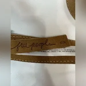 NWT Free People Suede Cognac Belt Adjustable Size Small/Medium Sabine Suede Belt | Free People main image 3